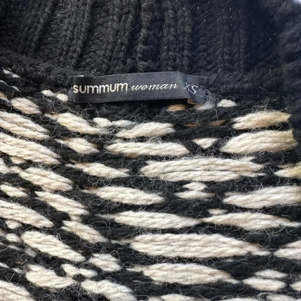 Summum Woman Sweater Duster Cardigan Pockets XS